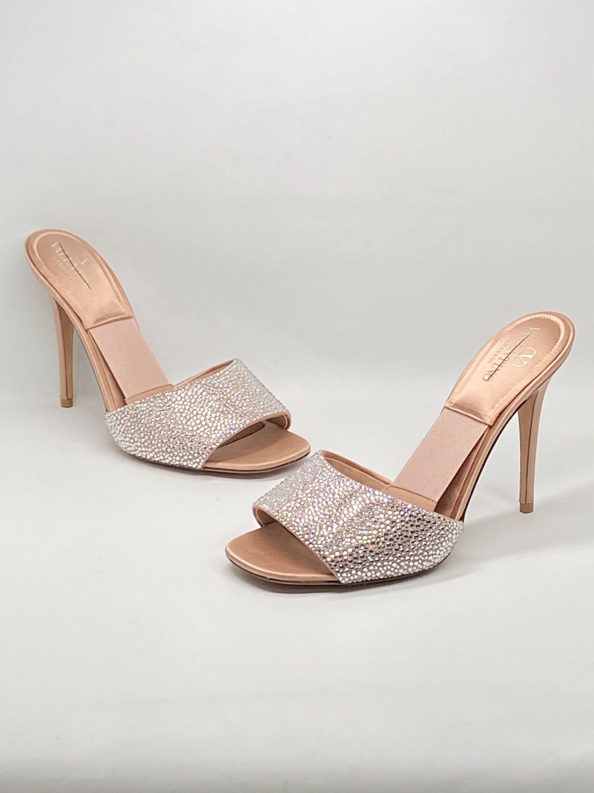 Valentino Valentino Garavani Crystal Satin Stiletto Mules size 38 Size US 8 / IT 38 - 1 Thumbnail