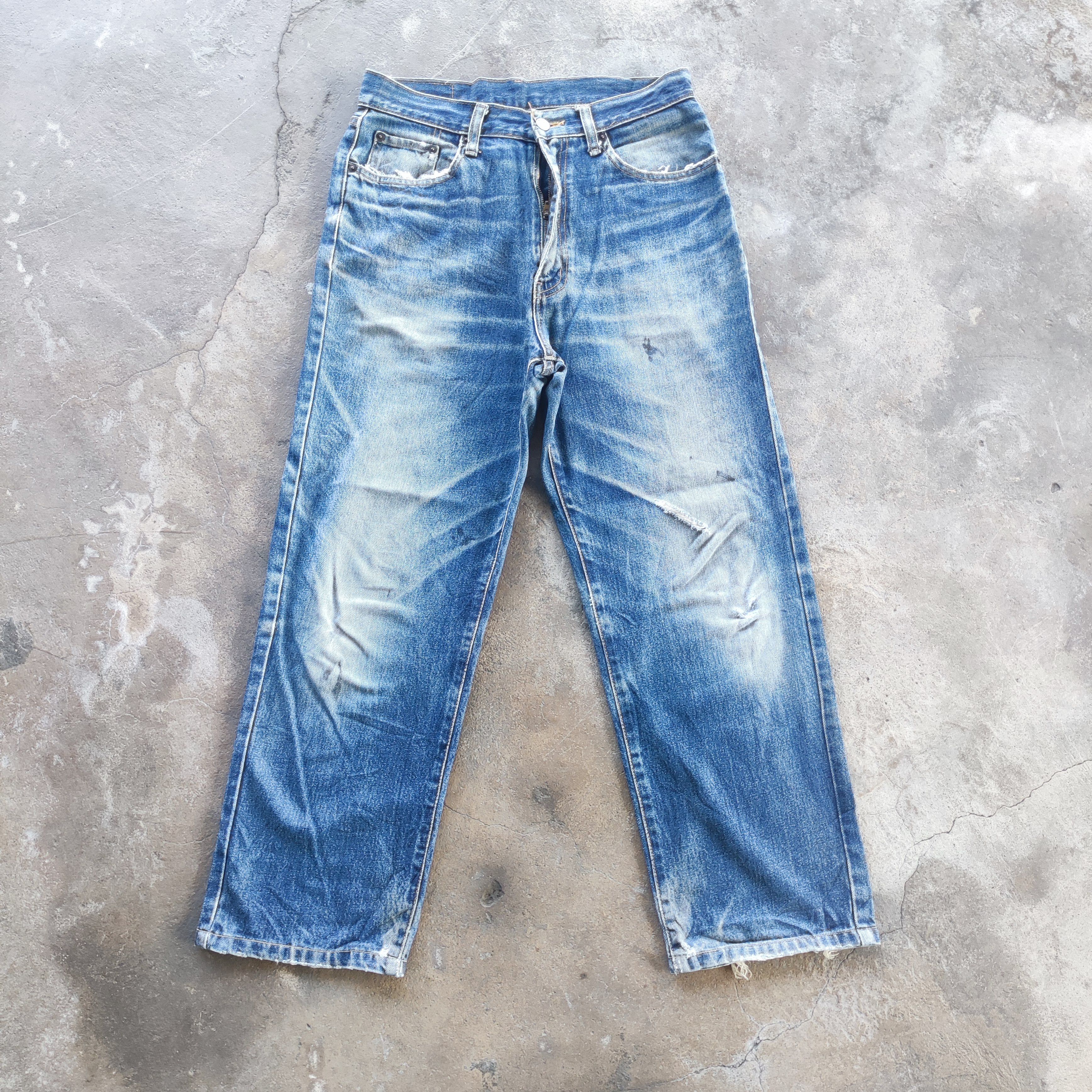 Japanese Brand Vintage Japanese Brand Buggy Jeans Ripped Faded Pants Size US 30 / EU 46 - 1 Thumbnail