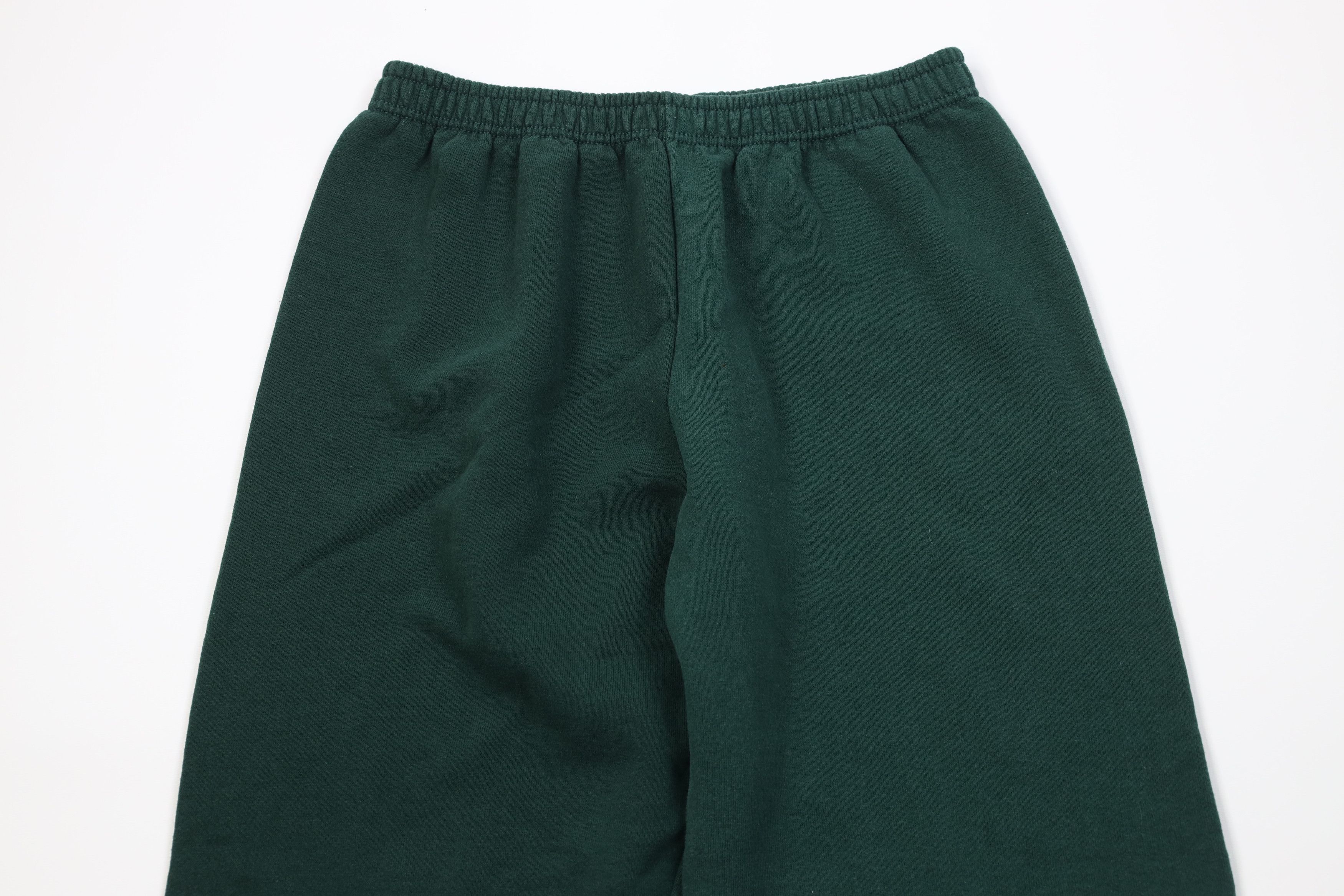 Vintage Vintage 90s Streetwear Blank Sweatpants Joggers Pants Green Size 28" / US 6 / IT 42 - 2 Thumbnail