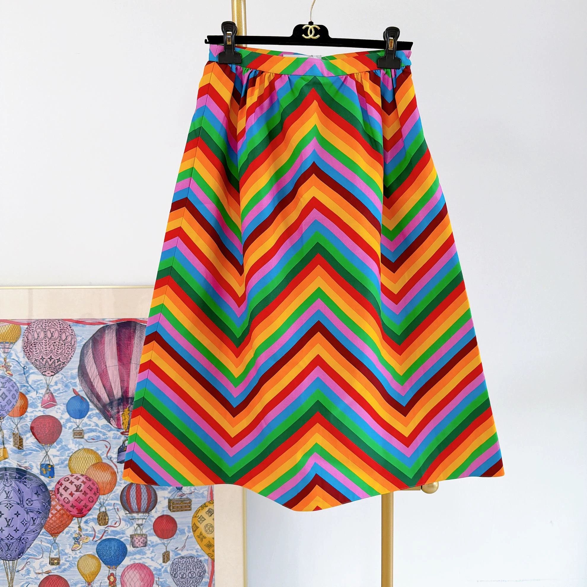 Valentino Valentino Color Block Women's Skirt 40 7203 Size 27" / US 4 / IT 40 - 1 Thumbnail