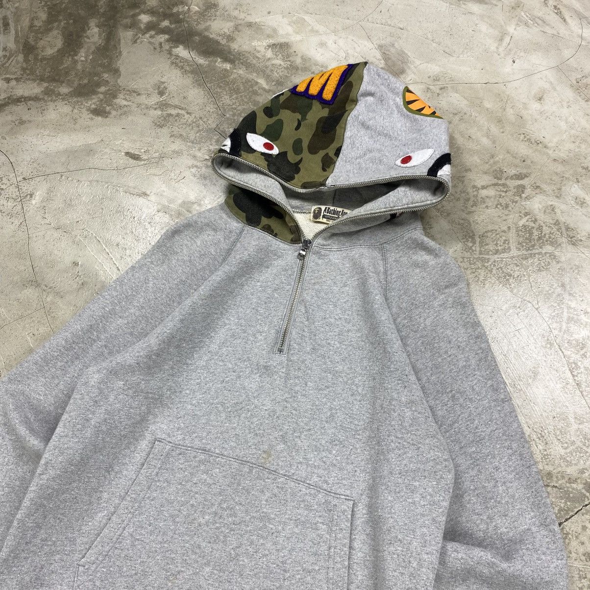 Bape Shark Half Zip Pullover Hoodie Size US S / EU 44-46 / 1 - 2 Thumbnail