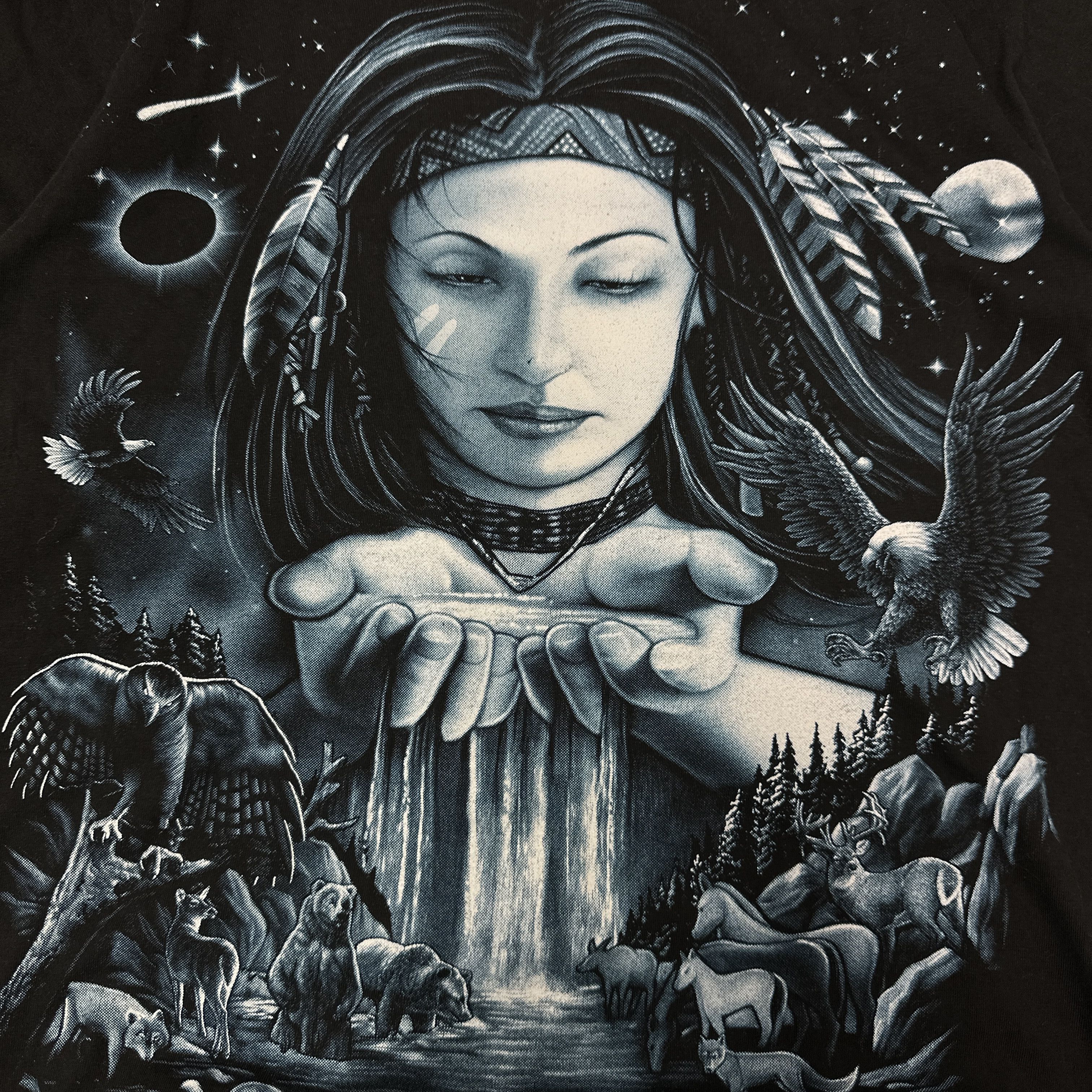Vintage Vintage Streetwear Grunge Spiritual Printed T-shirt Y2K Size US S / EU 44-46 / 1 - 2 Thumbnail