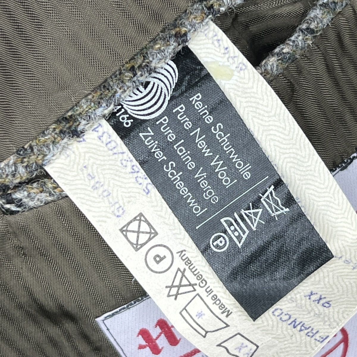 Designer × Harris Tweed × Vintage Vtg Harris Tweed Khaki Grey Coat WOOL Jacket Blazer 40 R Size 40R - 7 Thumbnail