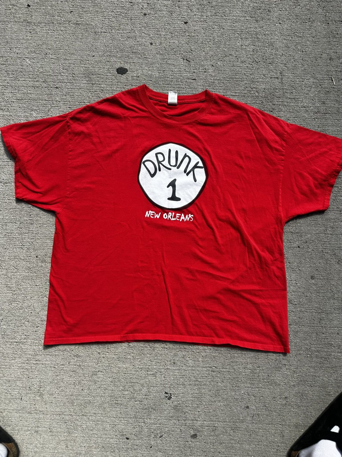 Gildan Vintage Drunk 1 Dr. Seuss Tee Size US XXL / EU 58 / 5 - 1 Thumbnail