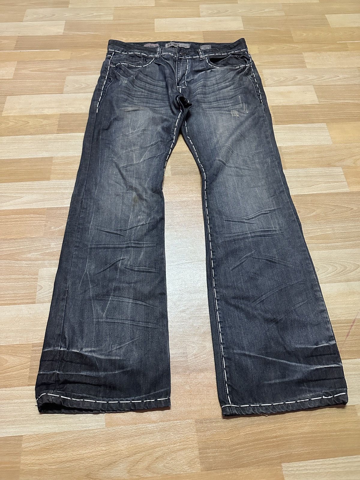 Other Rare🔥Distressed Buckle Division Bootcut Denim Size US 38 / EU 54 - 1 Thumbnail