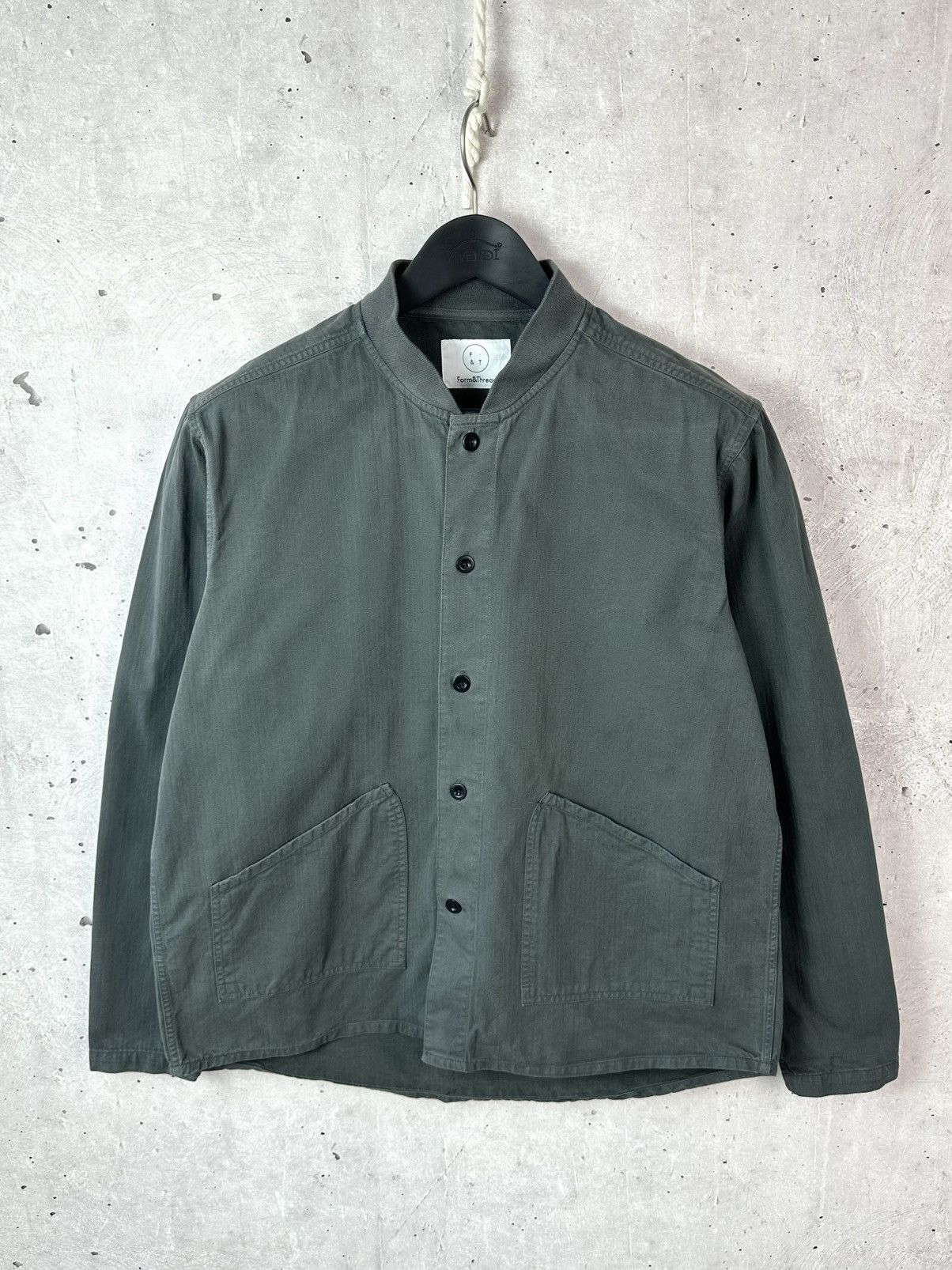 Other Form&Thread Stripped Grey Cotton Long Sleeve Bomber Jacket Size US L / EU 52-54 / 3 - 1 Thumbnail