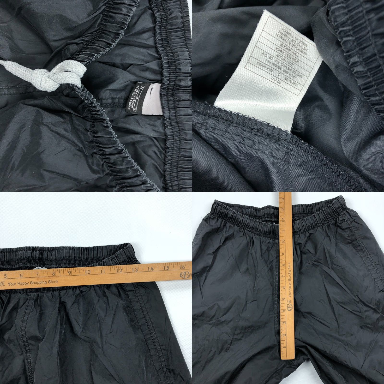 Nike Nike Track Pants Mens M Nylon Black Vintage Warm Up Gym Class Track Pants Mens Regular Width Straight Y2K Sports Vintage Gym Size US 31 - 8 Thumbnail