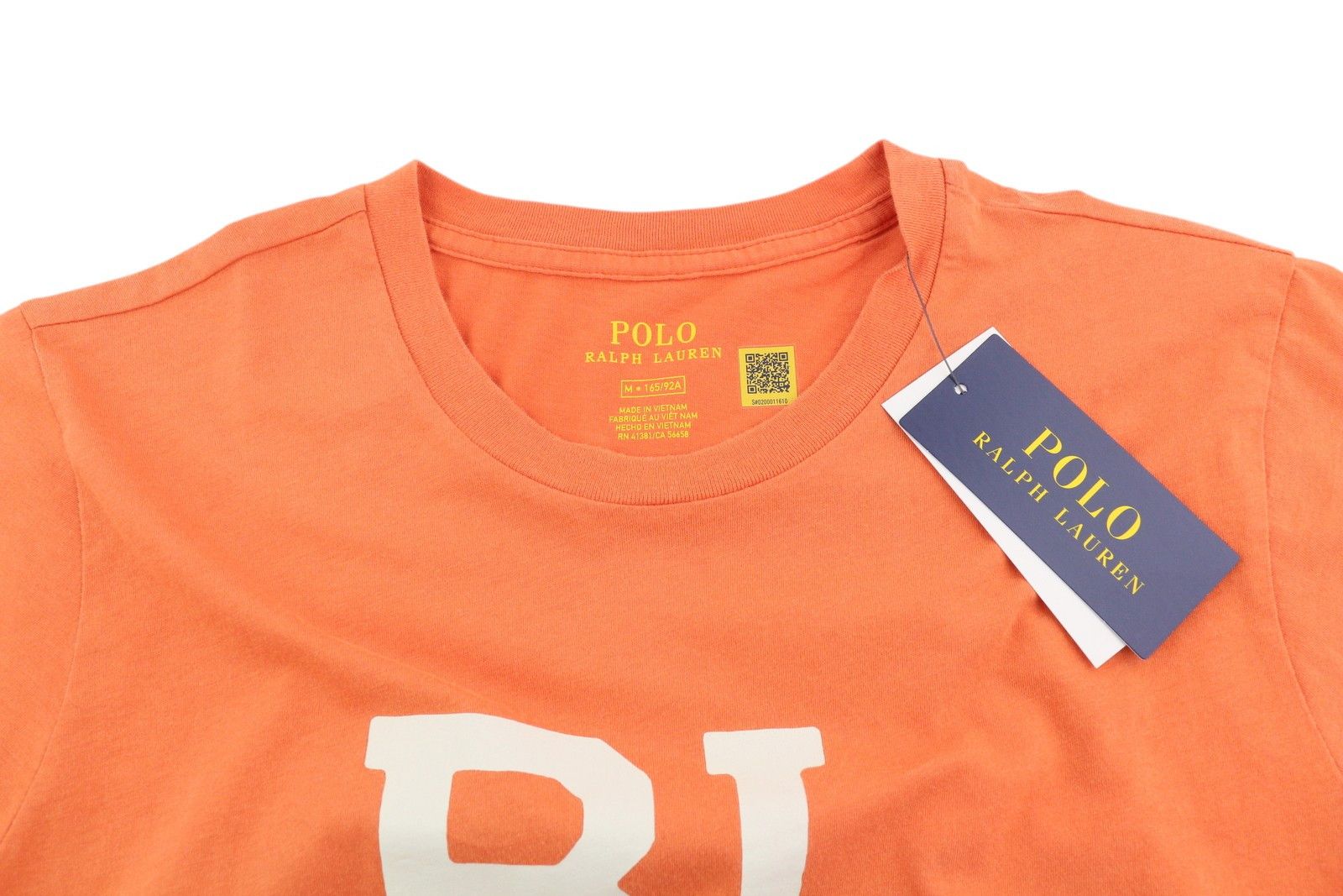 Polo Ralph Lauren M Orange Short Sleeve Crew Neck Tricot T-Shirt 84725 Size M / US 6-8 / IT 42-44 - 4 Thumbnail