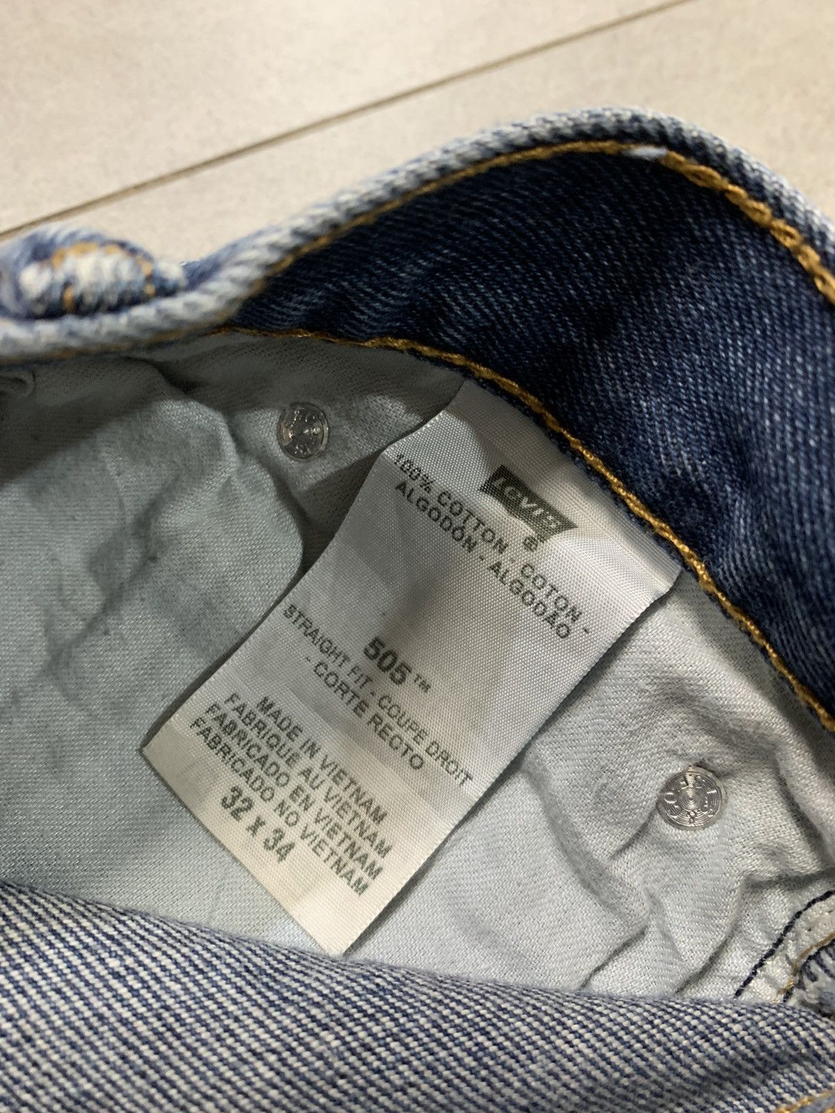 Levi's Vintage Clothing Y2k vintage 00s Blue Levi 505 straight wide leg Denim jeans Size US 30 / EU 46 - 7 Thumbnail