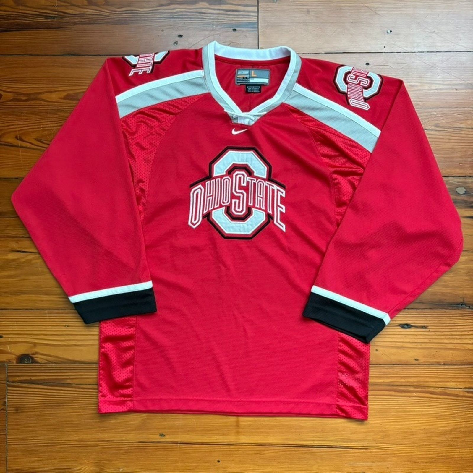 Nike × Vintage Vintage Nike Bauer Ohio State Buckeyes Hockey Jersey Size L Size US L / EU 52-54 / 3 - 1 Thumbnail