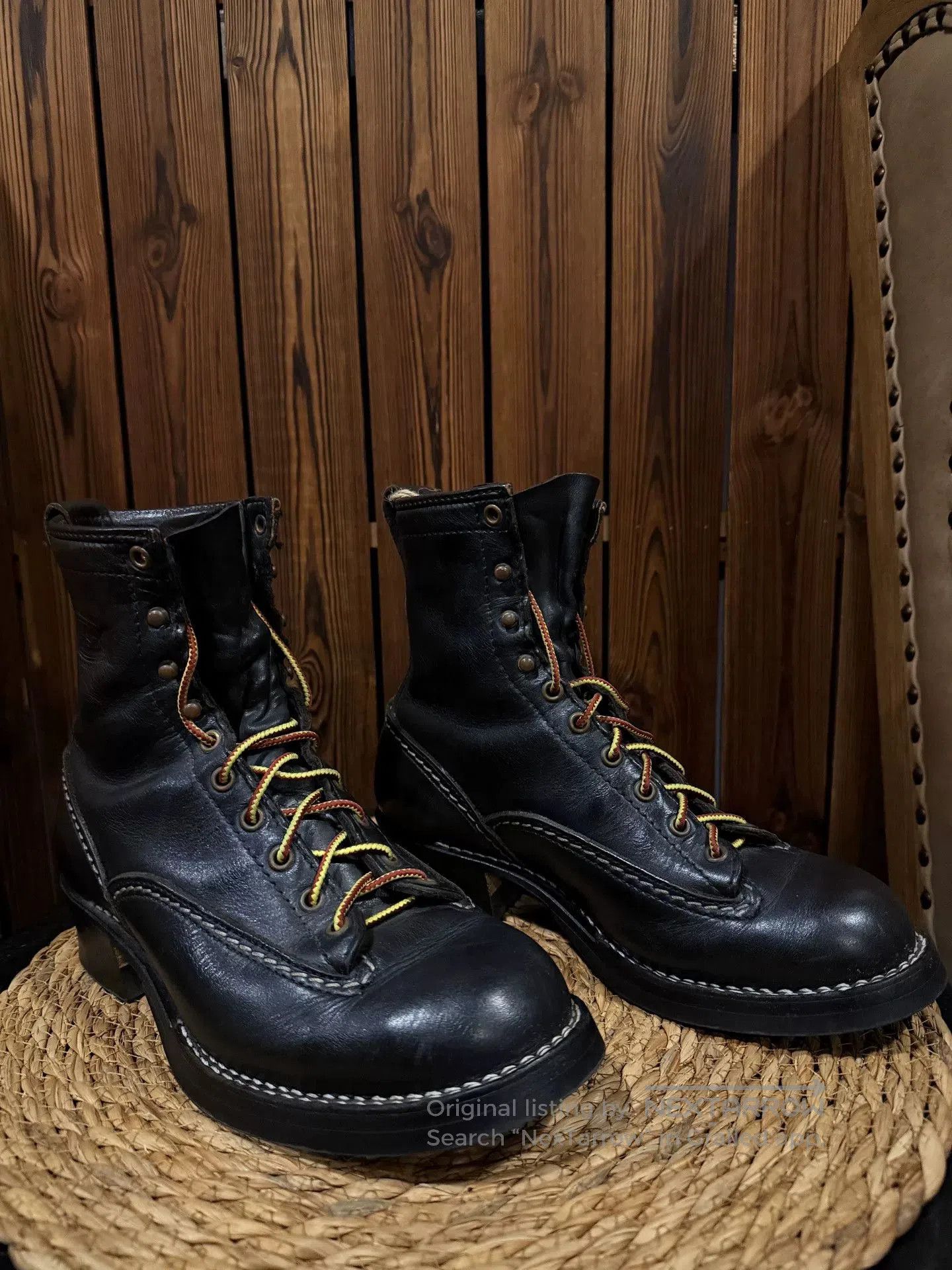 WESCO Wesco Jobmaster 7.5D Black Work Boots. Size US 7.5 / EU 40-41 - 2 Thumbnail
