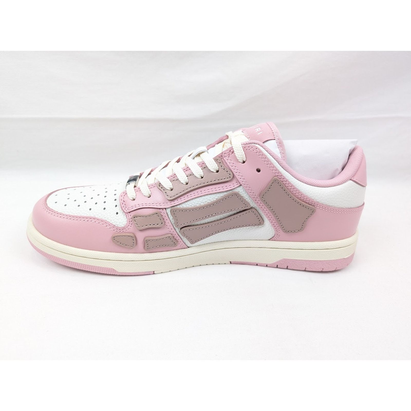 Amiri o1rshd1 Skelton Low-Top Sneakers in Rose Pink/White Size US 13 / EU 46 - 10 Thumbnail