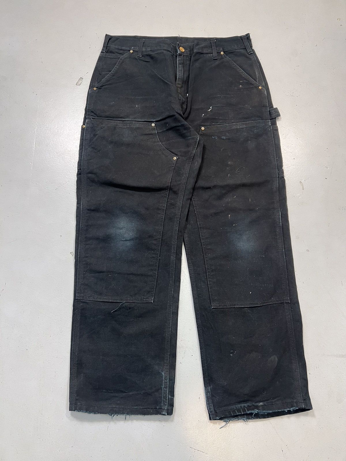 Carhartt Vintage Carhartt B01 blk double knee workwear denim Size US 34 / EU 50 - 1 Thumbnail