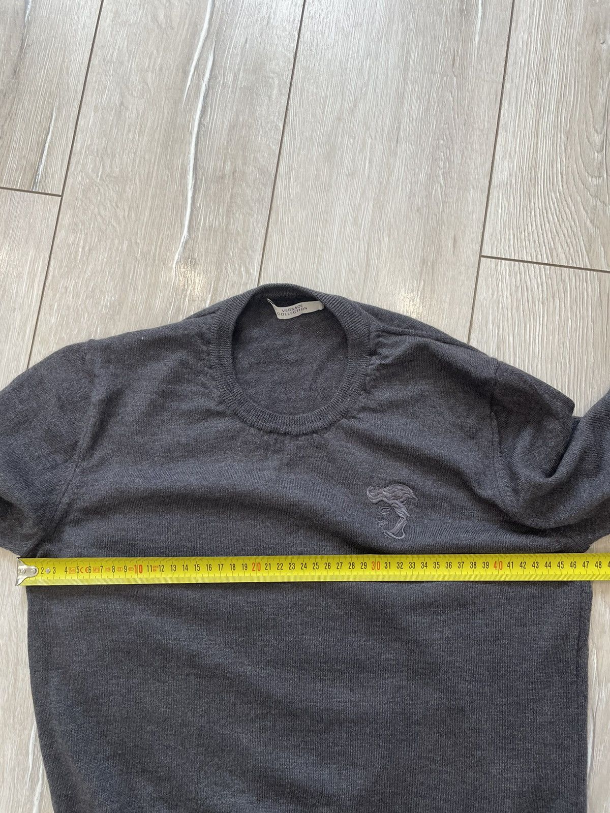 Versace Mens VERSACE COLLECTION Sweater Pullover Wool Gray Size US M / EU 48-50 / 2 - 8 Thumbnail