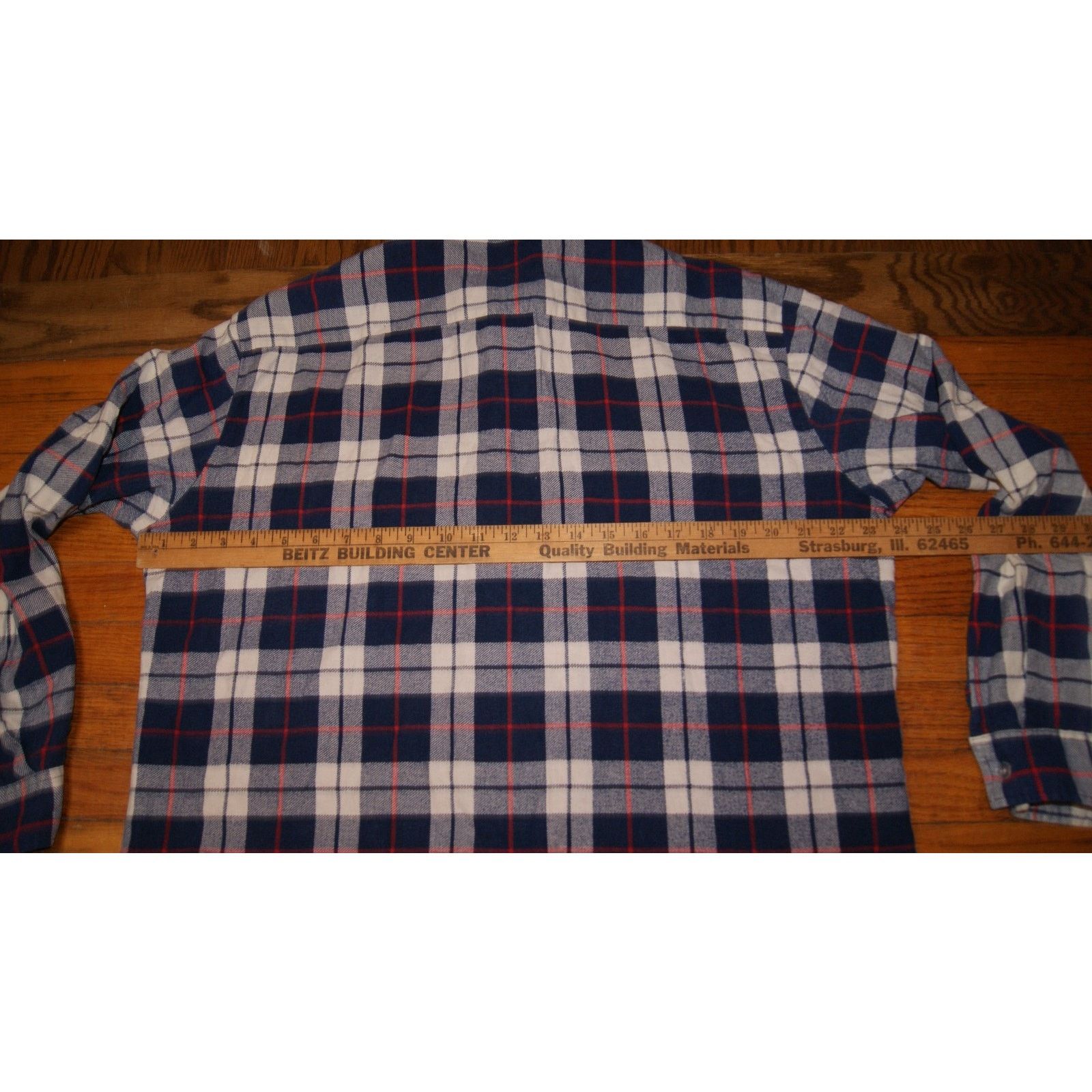 Vintage VTG Towncraft Jc Penney Blue Plaid Flannel Shirt Mens Large Size US L / EU 52-54 / 3 - 7 Thumbnail