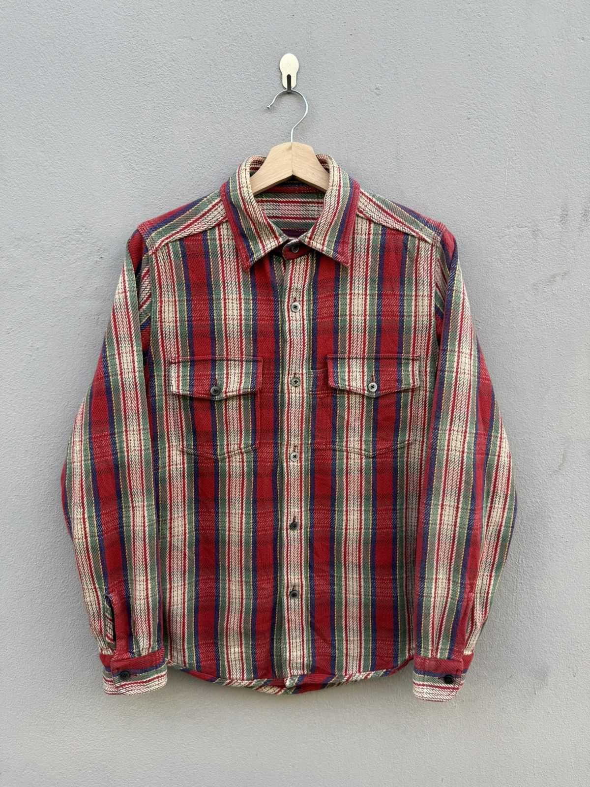 Nigel Cabourn RARE🔥Vintage Nigel Cabourn Reversible Flannel Checked Plaid Size US S / EU 44-46 / 1 - 2 Thumbnail