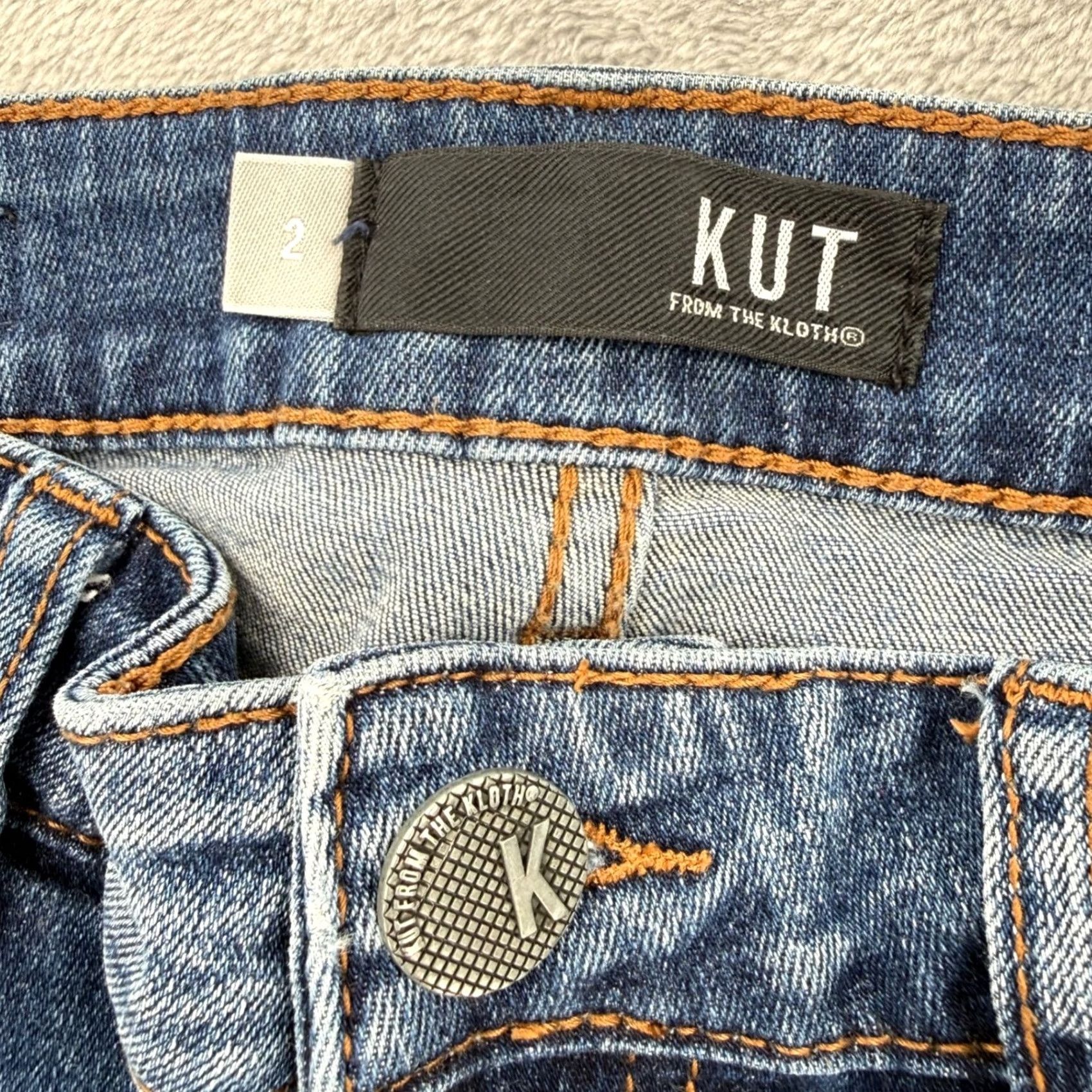 Vintage Kut from the Kloth Donna High Rise Skinny Jeans Dark Wash Blue Denim Size 2 Size 26" / US 2 / IT 38 - 5 Thumbnail