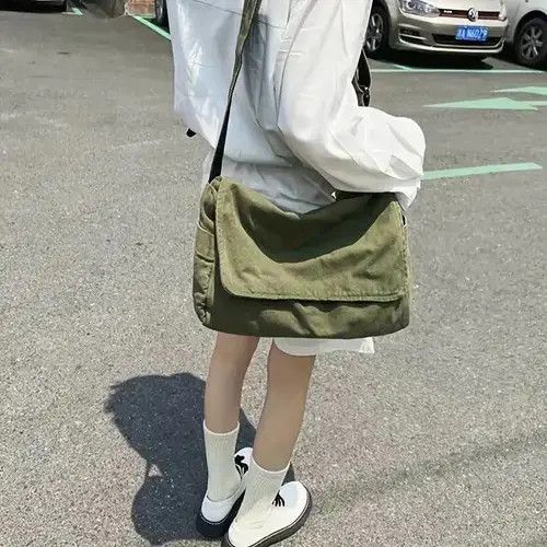 VIBE Vintage Handbag Canvas Teenager Shoulder Tote Bags Size ONE SIZE - 2 Thumbnail
