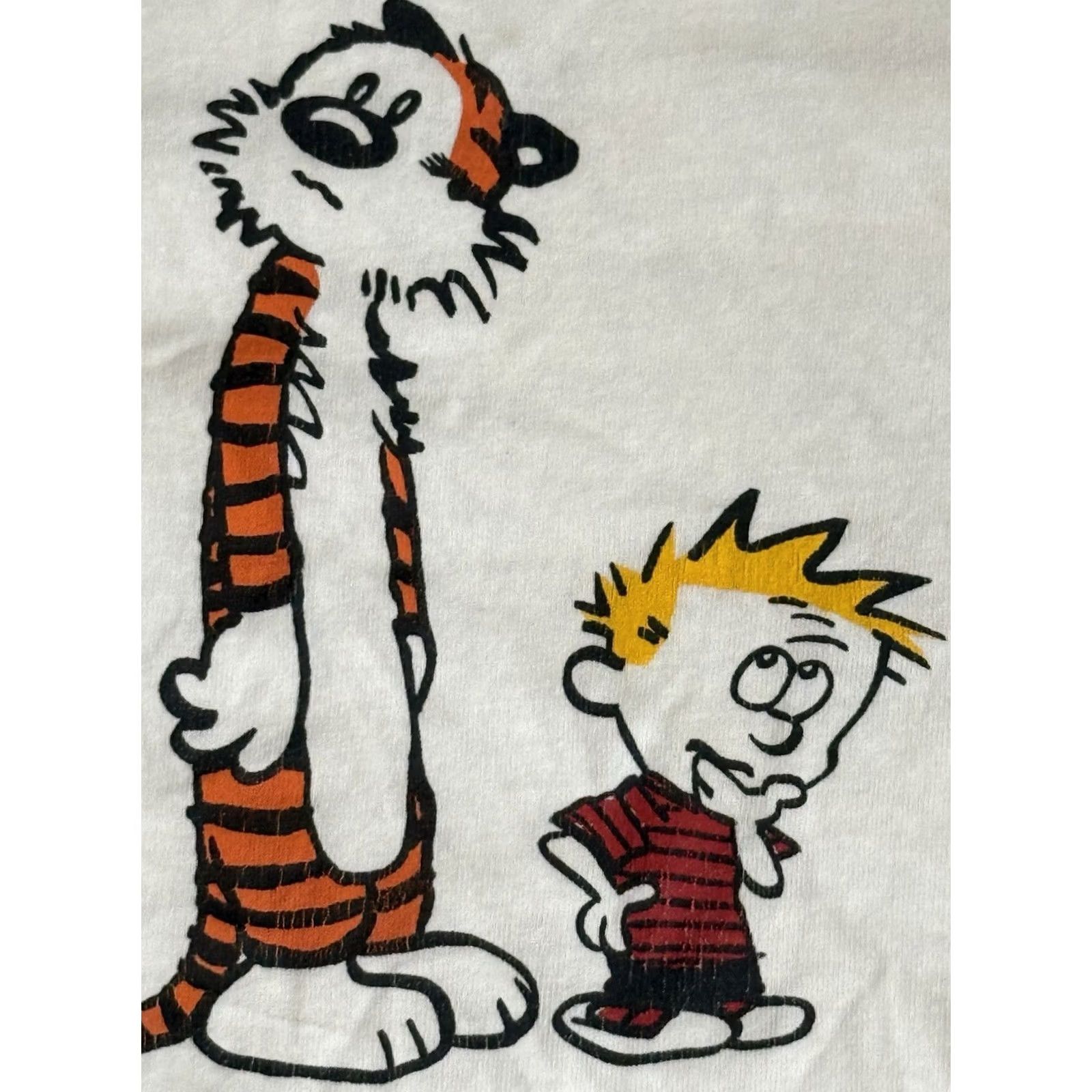 Vintage VINTAGE Grateful Dead Calvin & Hobbes Shakedown Street Shirt XL Jerry Garcia Crew Neck Short Sleeve White Cotton Men T-Shirt 90s Band Hippie Music Size US XL / EU 56 / 4 - 5 Thumbnail