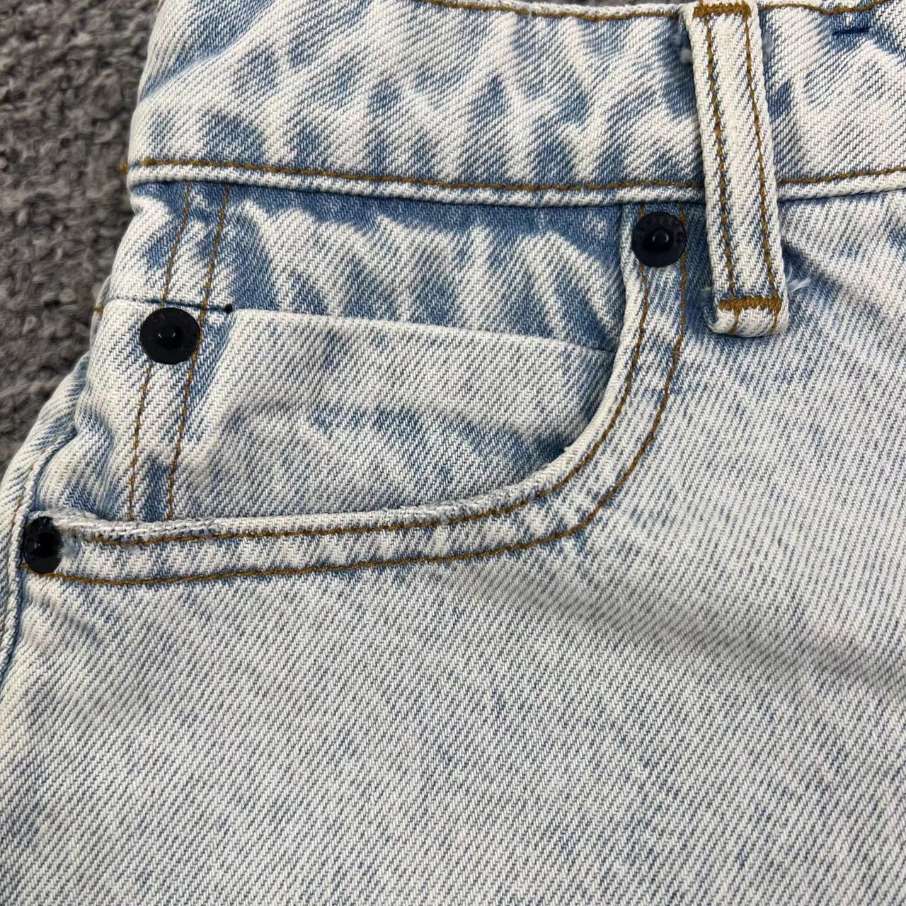 Alexander Wang Alexanderwang Washed Distressed Frayed Denim Shorts K12 Size 25" / US 0 / IT 36 - 3 Thumbnail
