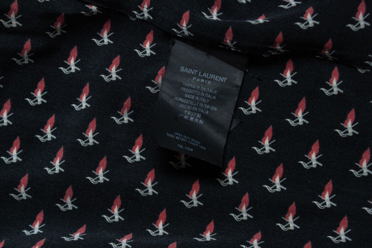 Saint Laurent Paris Saint Laurent, smoking lips heart print shirt 2017 Size US L / EU 52-54 / 3 - 7 Thumbnail