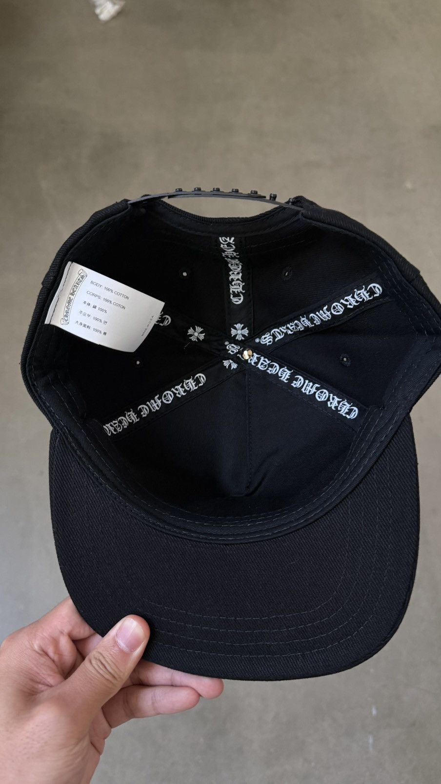 Chrome Hearts Chrome Hearts Horseshoe Cross Baseball Hat Size ONE SIZE - 4 Thumbnail