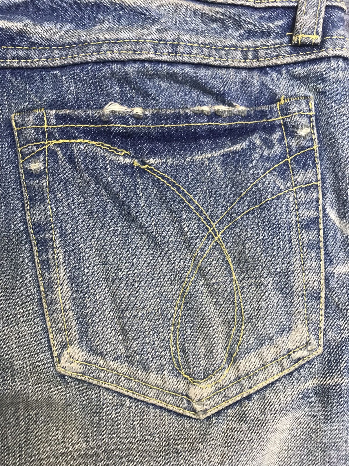 Japanese Brand 💥FLARE💥ARCHIVAL RICO STONE WASH DISTRESSED DENIM F132 Size US 32 / EU 48 - 22 Thumbnail
