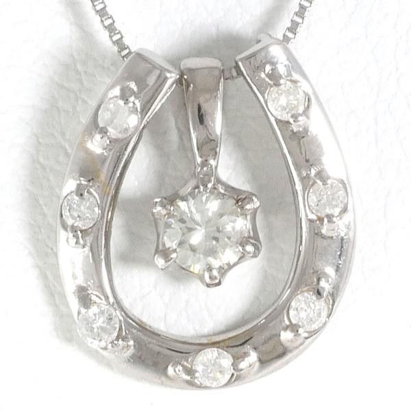Other Other K18 White Gold Diamond Necklace 50cm Metal Necklace in Great Condition Size ONE SIZE - 1 Thumbnail