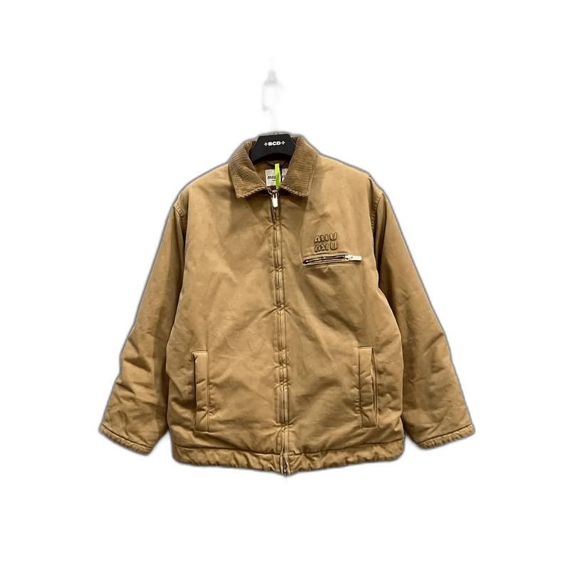Miu Miu Miu Miu Khaki Embroidered Logo Jacket Size US M / EU 48-50 / 2 - 1 Thumbnail