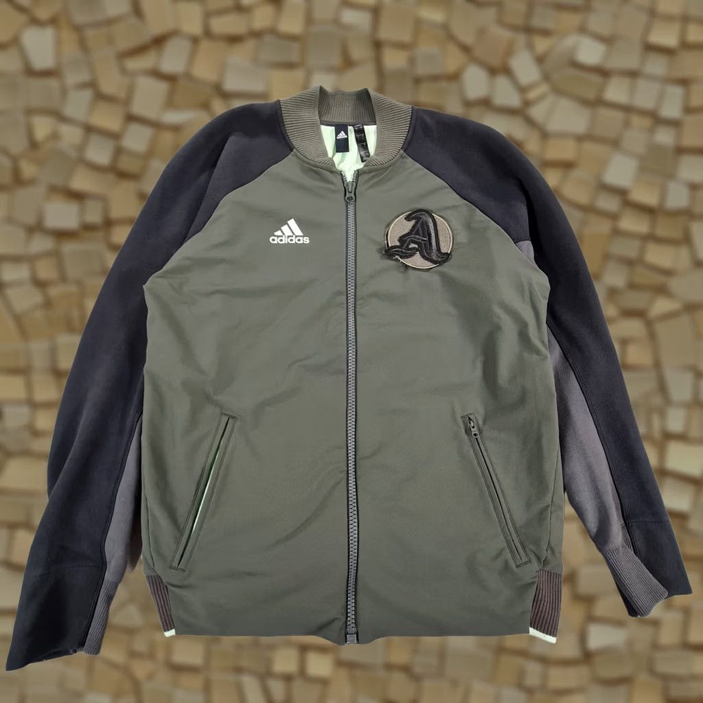 Adidas Adidas Mens Jacket Green Large New York Tennis Bomber Full Zip DX4326 Size US L / EU 52-54 / 3 - 1 Thumbnail