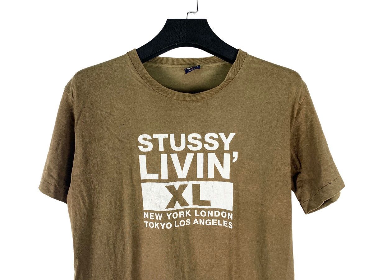 Vintage Vintage 90s Stussy Livin Tee Size US L / EU 52-54 / 3 - 3 Thumbnail