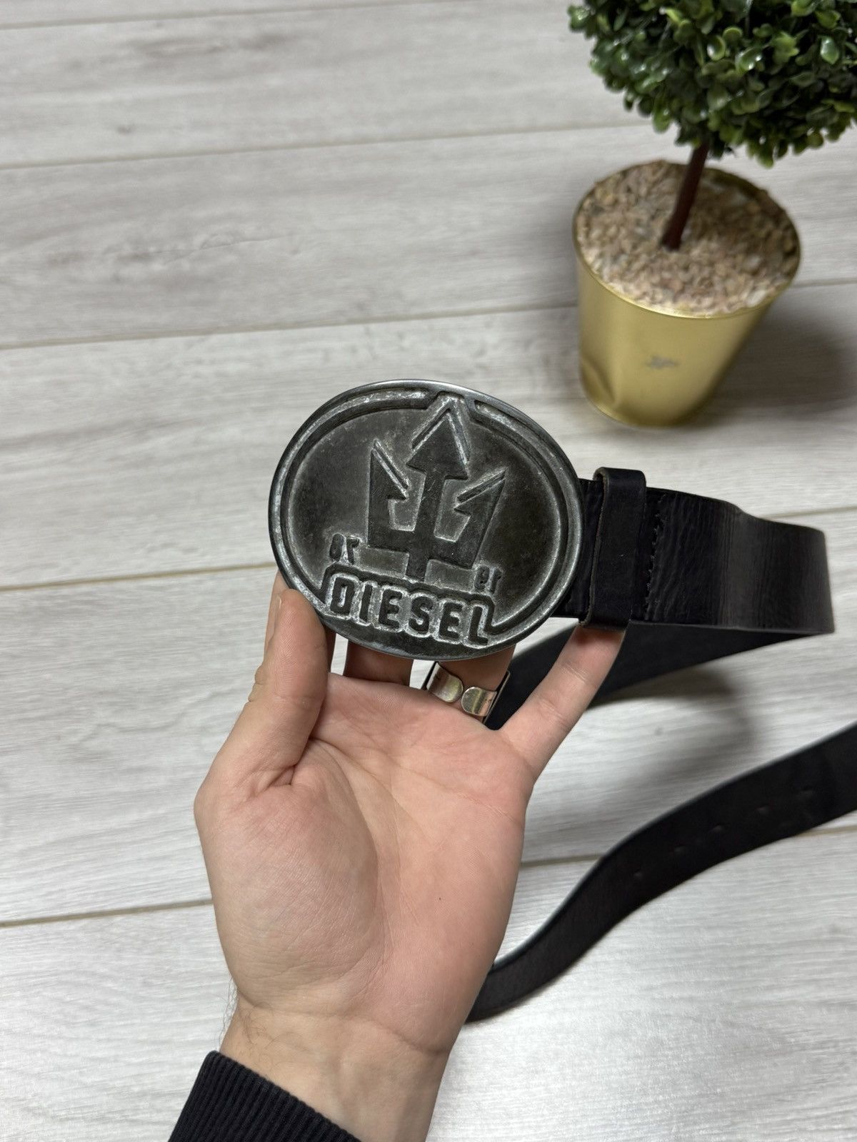 Diesel Diesel Trident 🔱 Ukraine archive vintage leather belt Size ONE SIZE - 1 Thumbnail