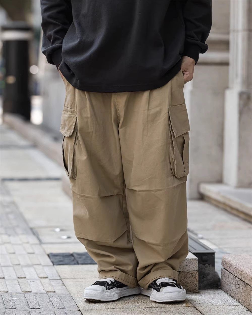 Japanese Brand Multi-pocket street loose casual straight cargo trousers Size US 32 / EU 48 - 1 Thumbnail