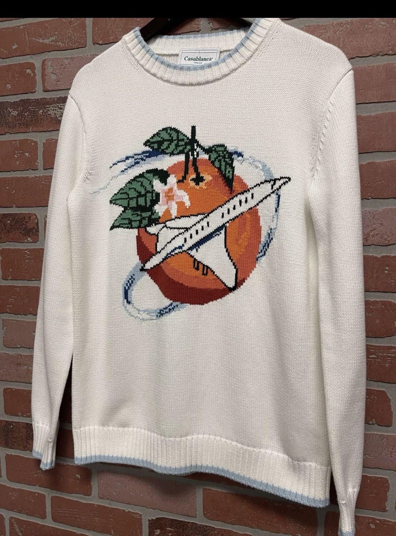 Casablanca Size S - Casablanca Instarsia Jumper Orbite Autour Orange Size US S / EU 44-46 / 1 - 3 Thumbnail