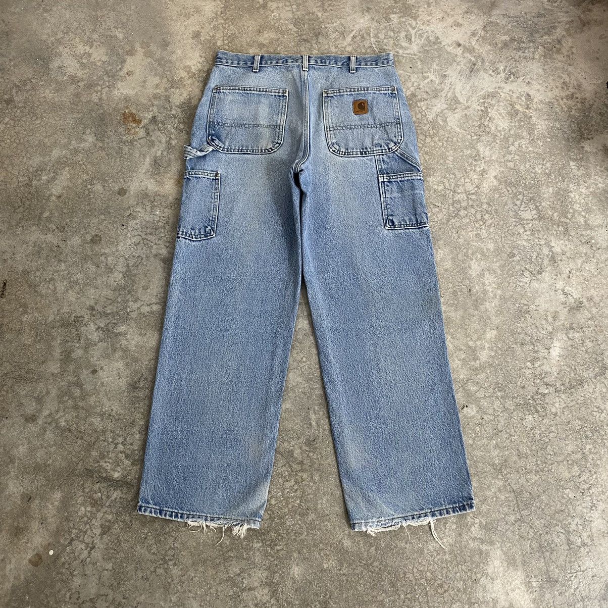 Carhartt Vintage Carhartt Faded Blue Carpenter Work Denim Jeans Size US 32 / EU 48 - 13 Thumbnail