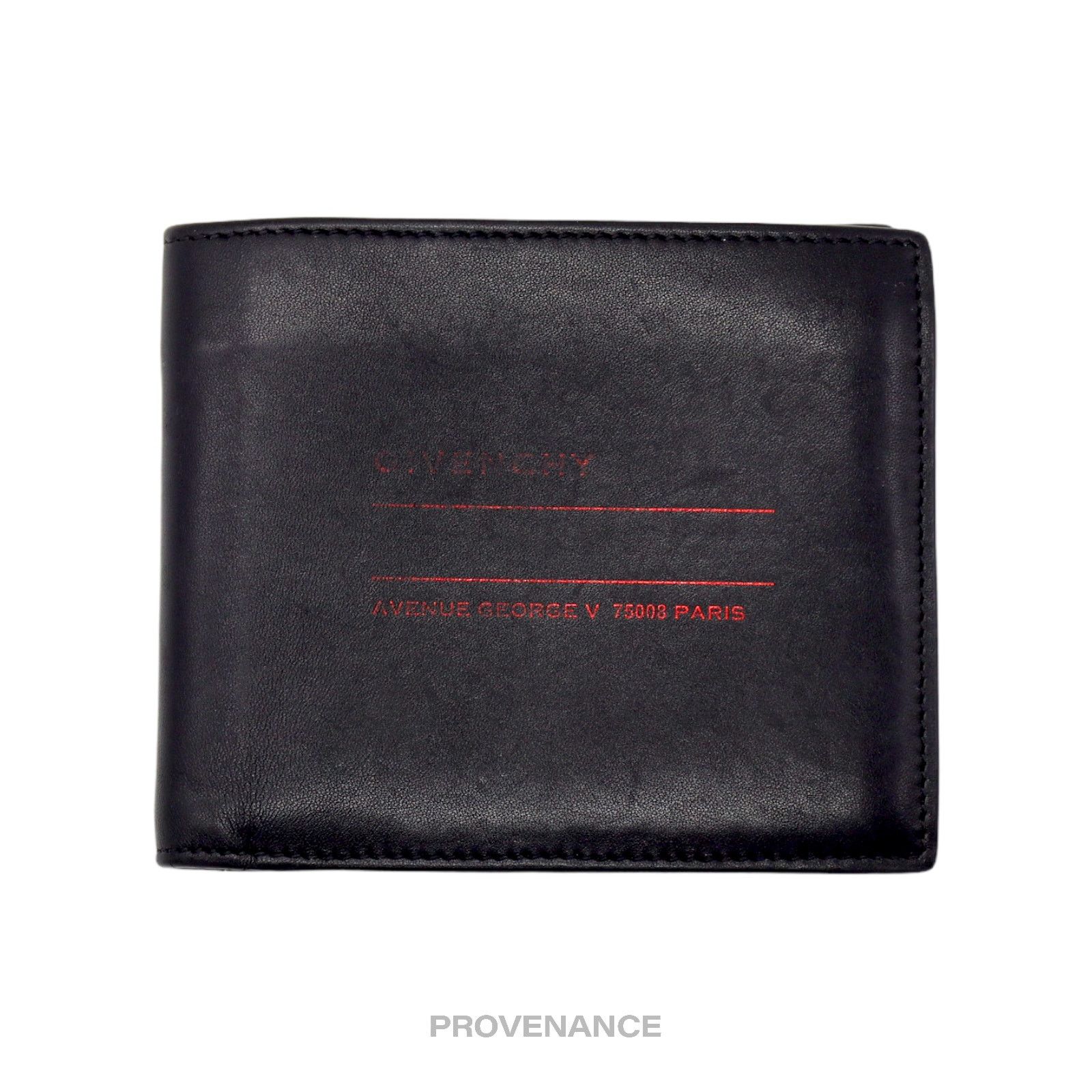 Givenchy 🔴 Givenchy 8CC Address Bifold Wallet - Black Leather Size ONE SIZE - 1 Thumbnail