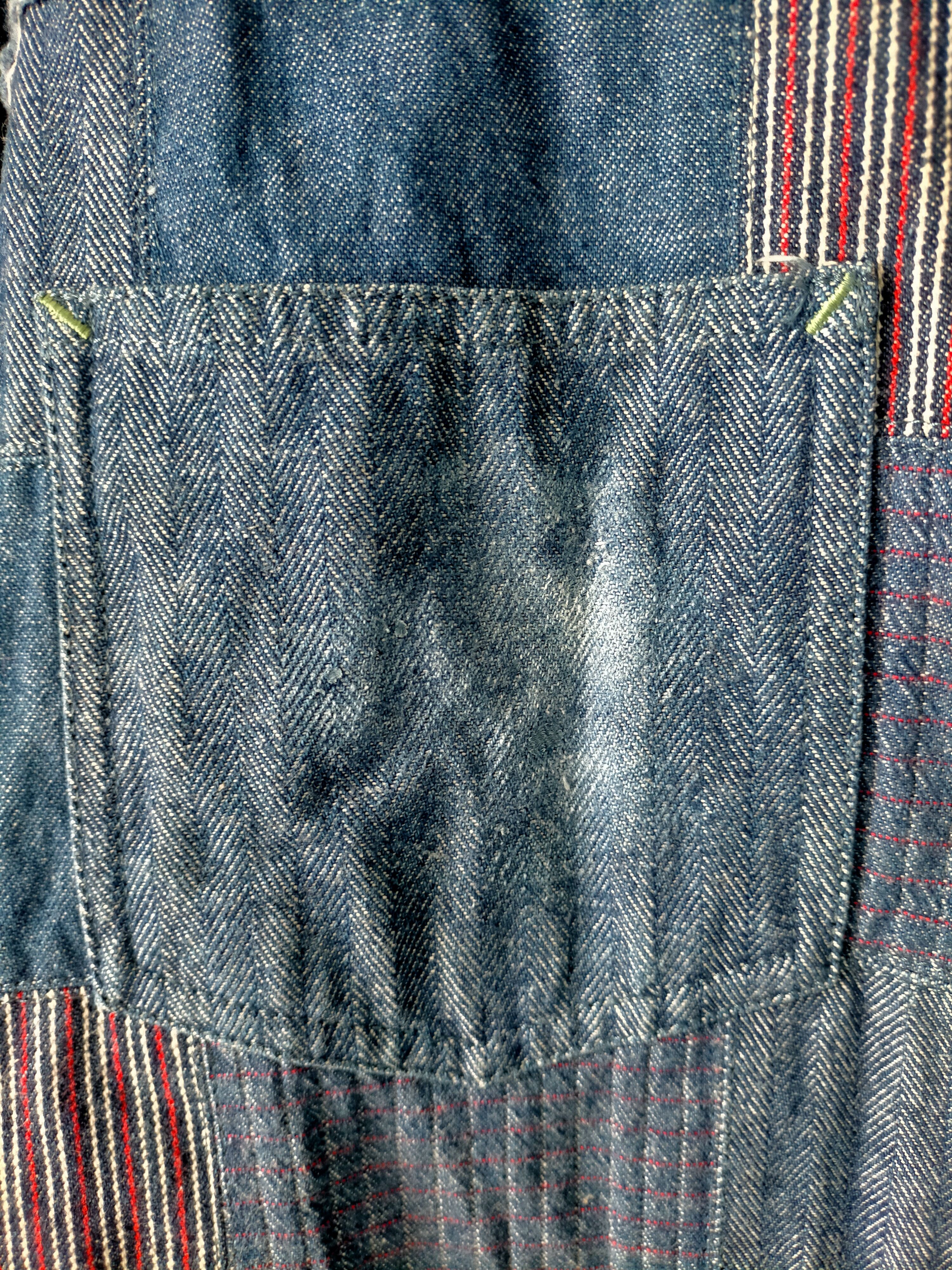 Japanese Brand Karl Helmut Patchwork Trucker Jacket Jeans Size US L / EU 52-54 / 3 - 14 Thumbnail