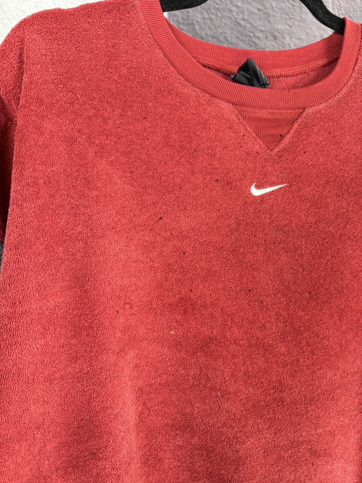 Nike Nike vintage y2k fleece double swoosh distressed sweatshirt Size US L / EU 52-54 / 3 - 9 Thumbnail