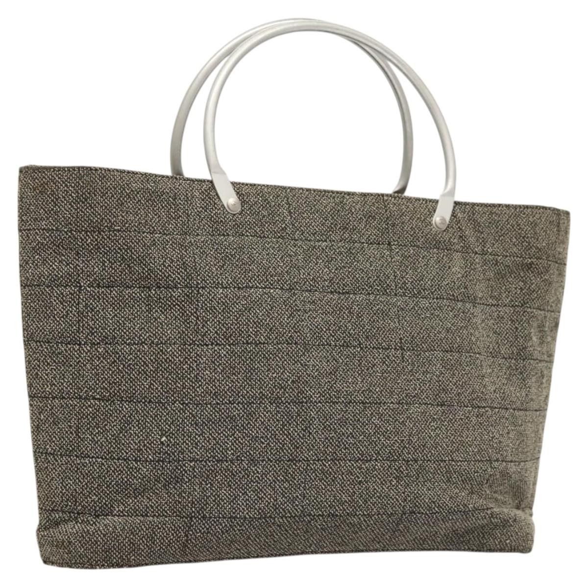 Chanel Chanel Vintage Chocolate Bar Metal Ring Tote Quilted Canvas Size ONE SIZE - 1 Thumbnail