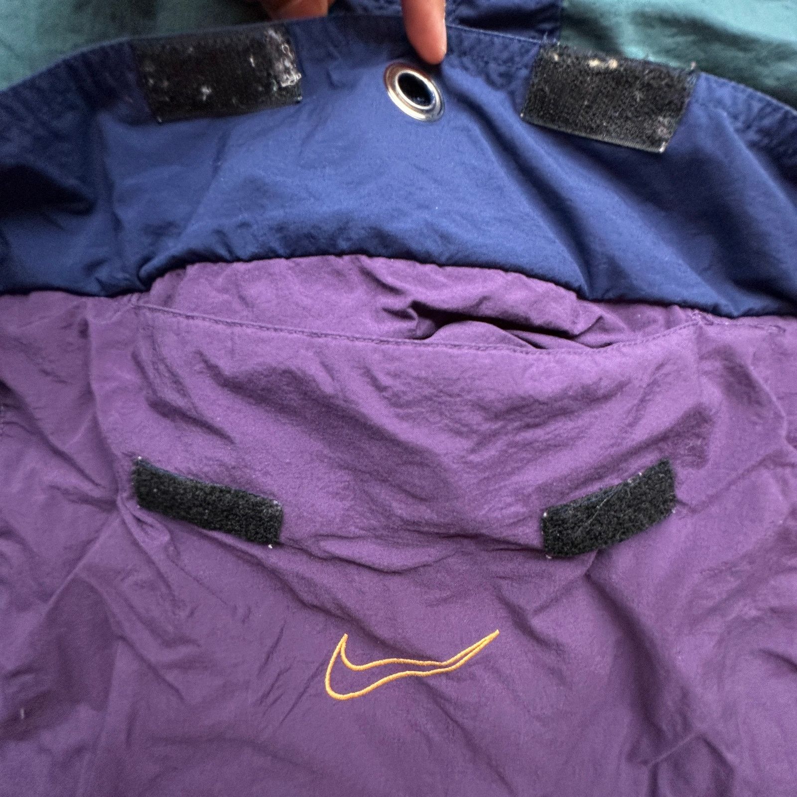 Nike VTG Nike Purple Colorblock Anorak Jacket Medium 23x28 Size US M / EU 48-50 / 2 - 8 Thumbnail