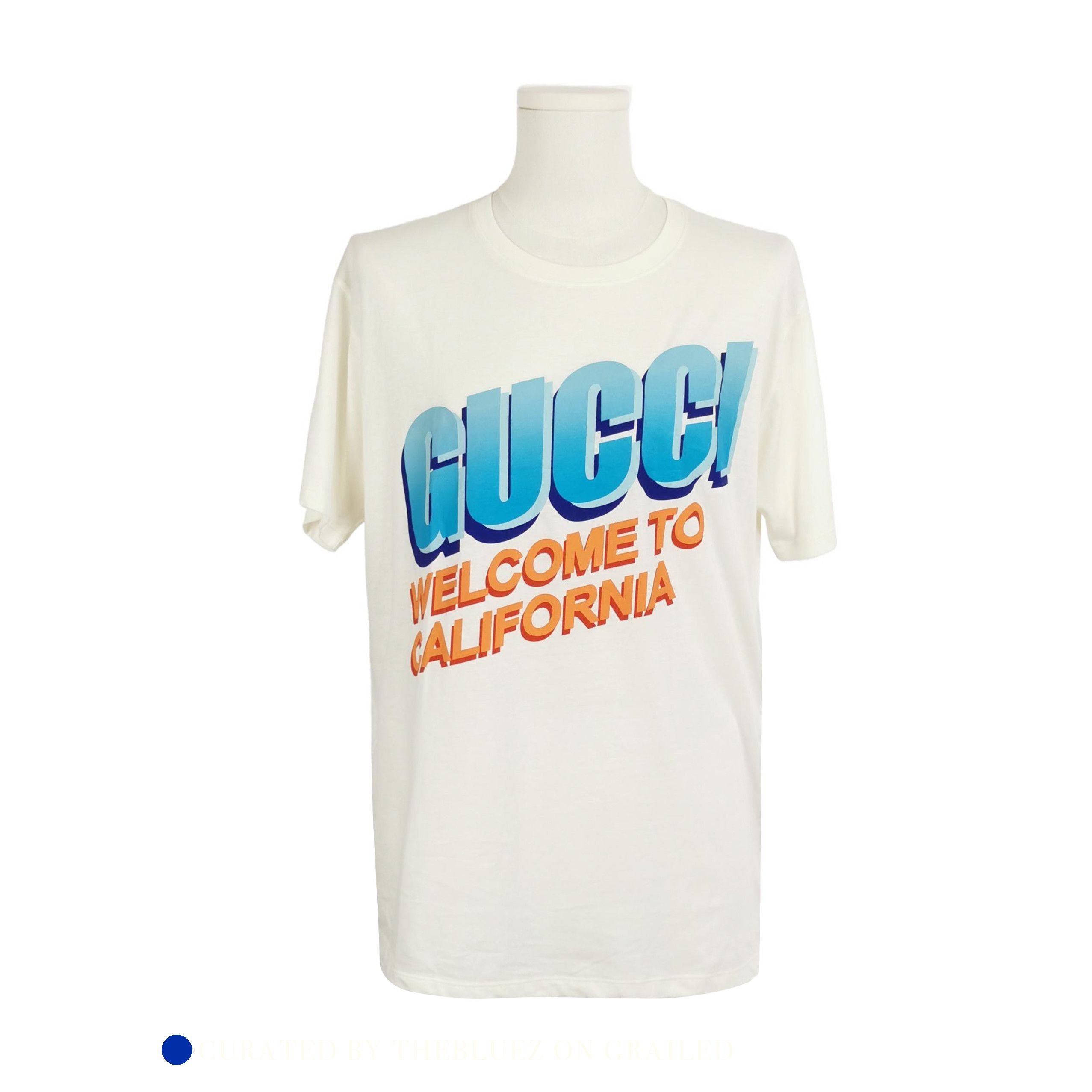Gucci California Print Tee in White Size US S / EU 44-46 / 1 - 1 Thumbnail