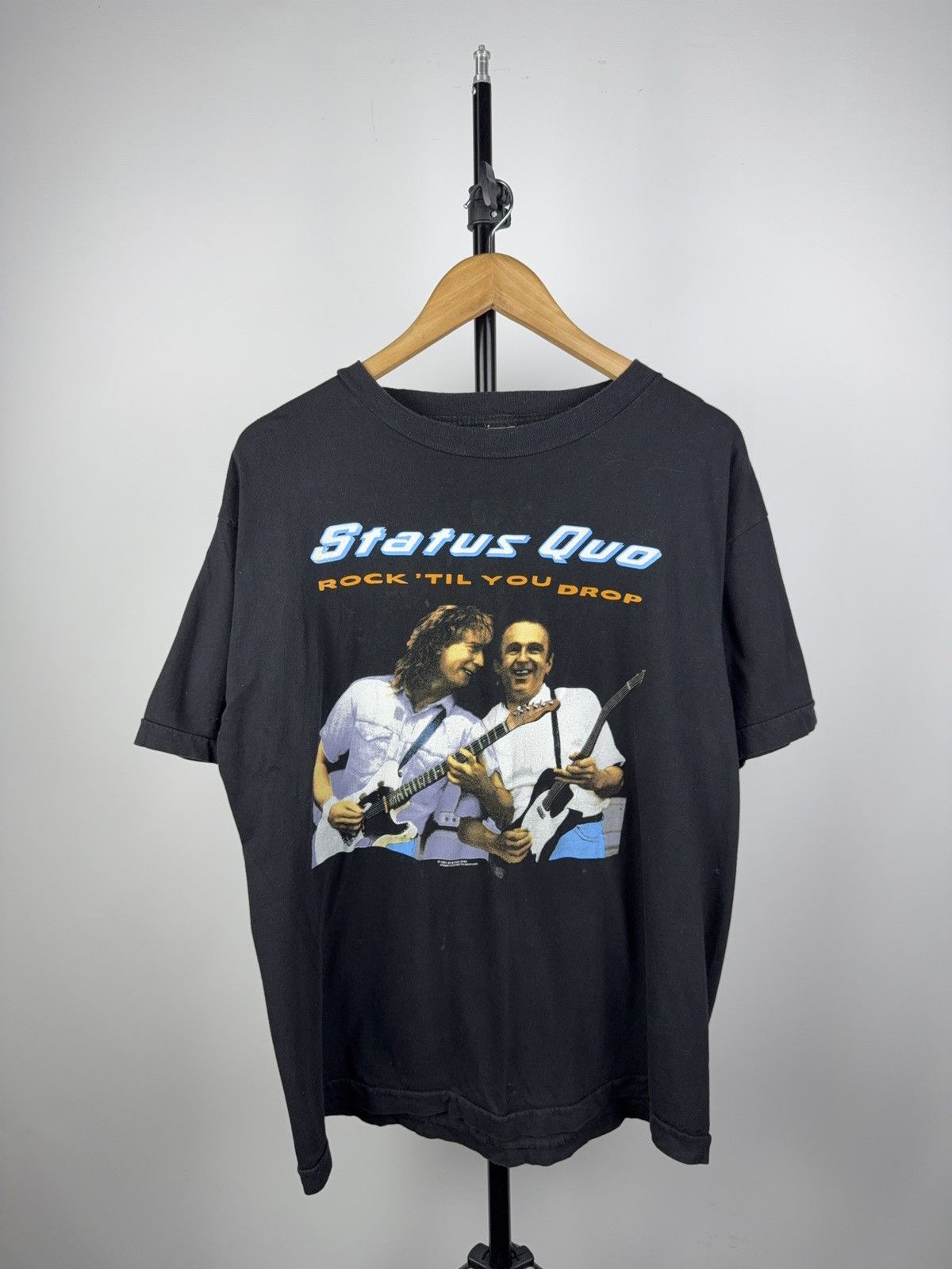Band Tees × Vintage Status Quo Rock Til You Drop Tour Tee 1991 Vintage Band Size US L / EU 52-54 / 3 - 1 Thumbnail