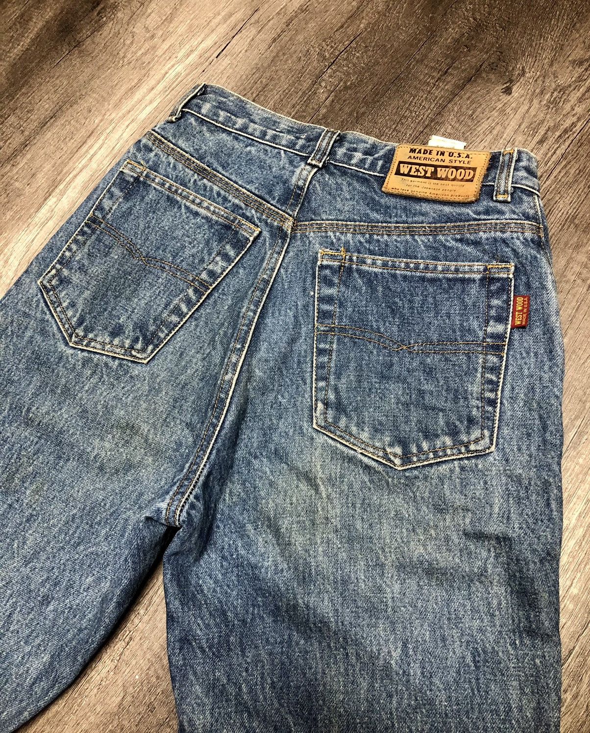 Designer × Vintage Vintage West Wood Made in U.S.A. Jeans (unisex) Size US 27 - 20 Thumbnail