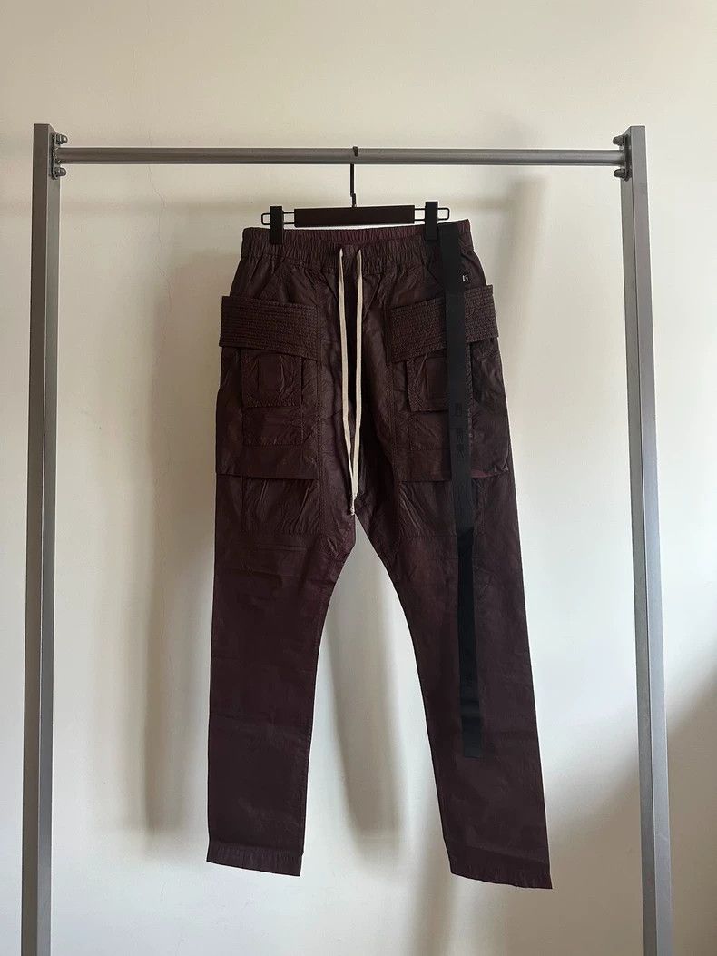 Rick Owens Rick Owens size s Dark Red Brush Wax Surface Dyed Double Ri Size US 28 / EU 44 - 4 Thumbnail