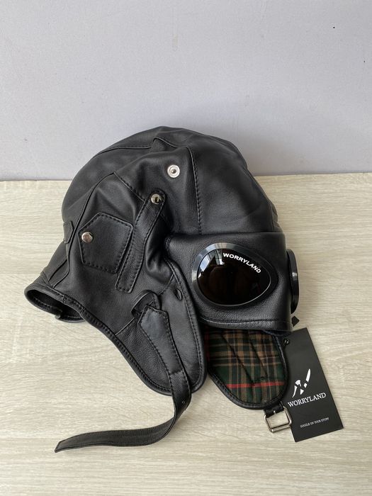 Vintage Goggle Aviator Hat Worryland Sheepskin Look Like Cp Company