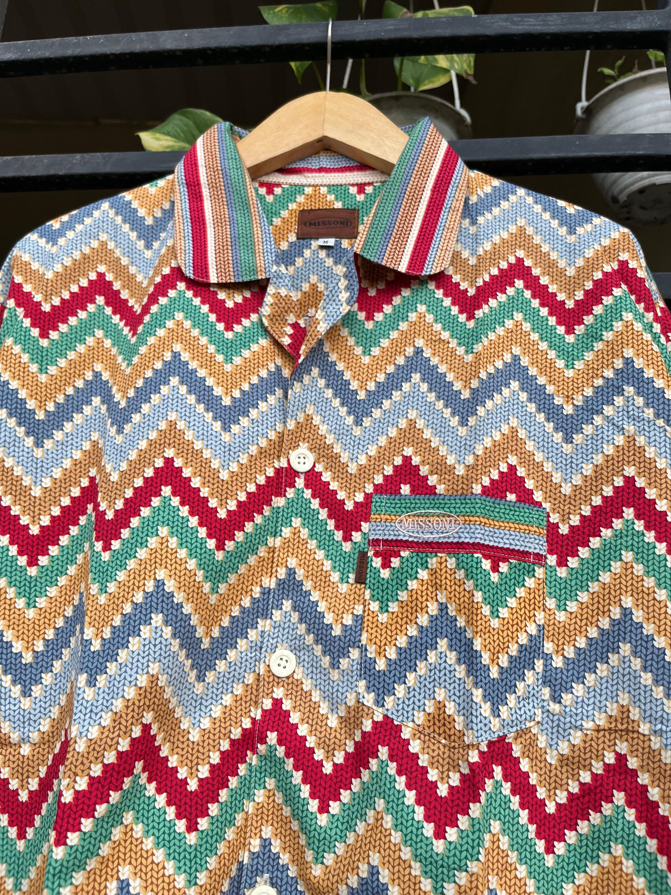 Missoni Vintage Missoni Zigzag Abstract Button Ups Shirt Size US M / EU 48-50 / 2 - 5 Thumbnail
