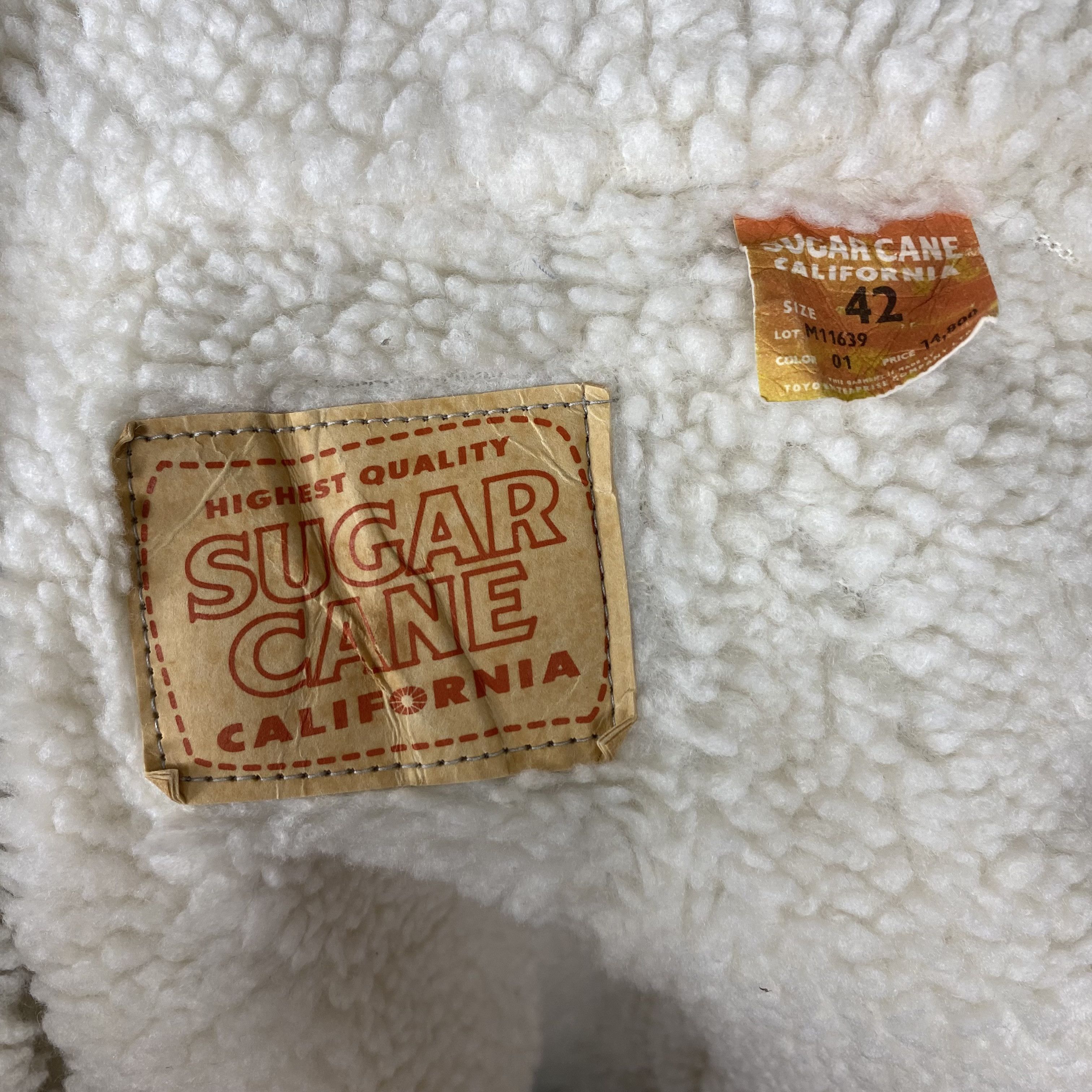 Sugar Cane 💥 SUGAR CANES WESTERN SHERPA TRUCKER JACKET Size US M / EU 48-50 / 2 - 9 Thumbnail
