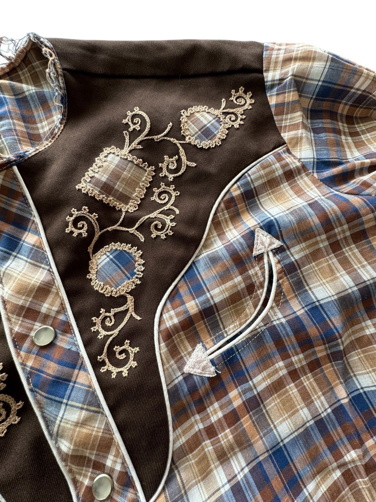 Other × Vintage Vintage H Bar C Permanent Press Ranch Wear Button Up (FLAWS) Size US XL / EU 56 / 4 - 3 Thumbnail