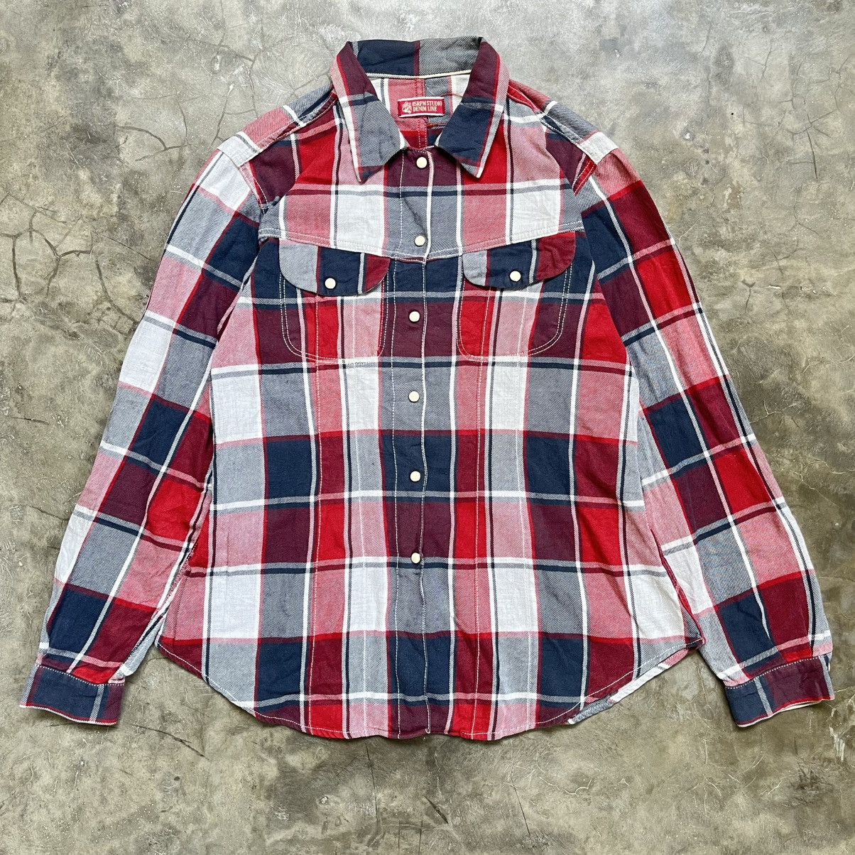 45rpm 45Rpm Flannel Stone Snap Button Flannel Long Sleeve Shirt Size US S / EU 44-46 / 1 - 1 Thumbnail