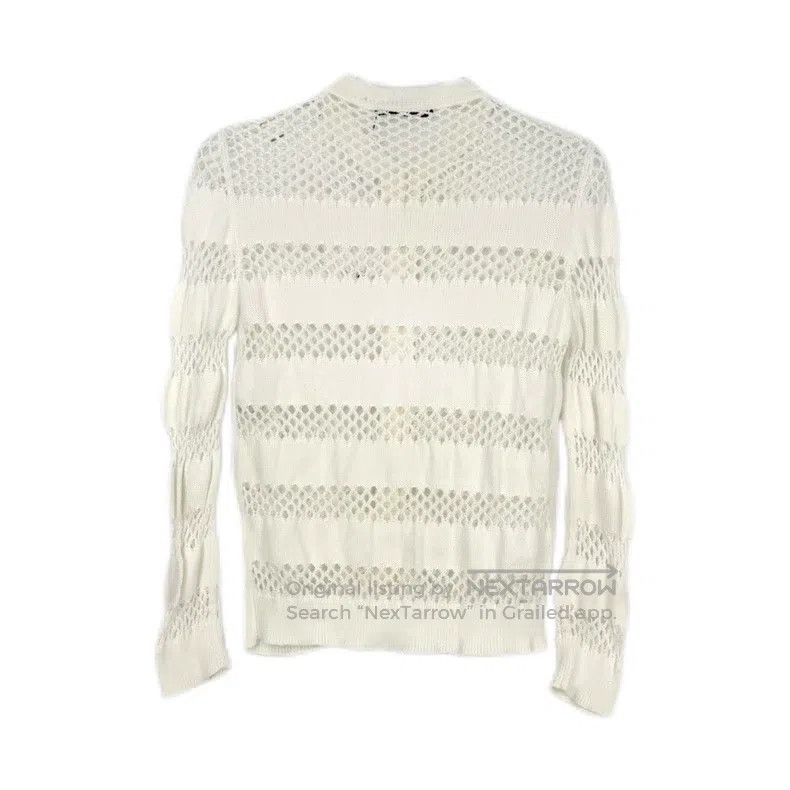 Dior Dior White hollow-out knitted cardigan coat Size XS / US 0-2 / IT 36-38 - 2 Thumbnail